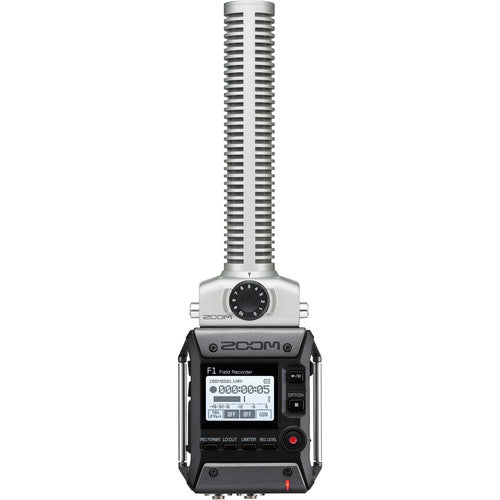 Zoom F1-SP 2-input 2-track portable field recorder with shotgun microphone for professional video and field recording