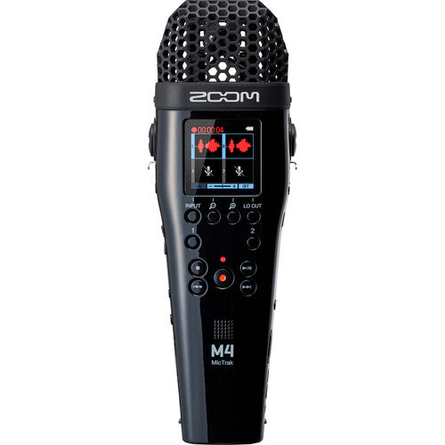 Zoom M4 MicTrak stereo microphone and 2-track portable recorder for podcasting and field audio